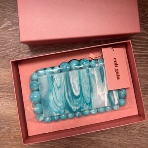 Cult Gaia EOS clutch in turquoise!!! Brand new with tags and box!
